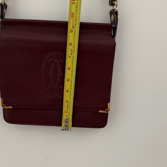 Cartier Deep Burgundy Crossbody Bag - Great shape. True Classic. - Picture 5 of 9
